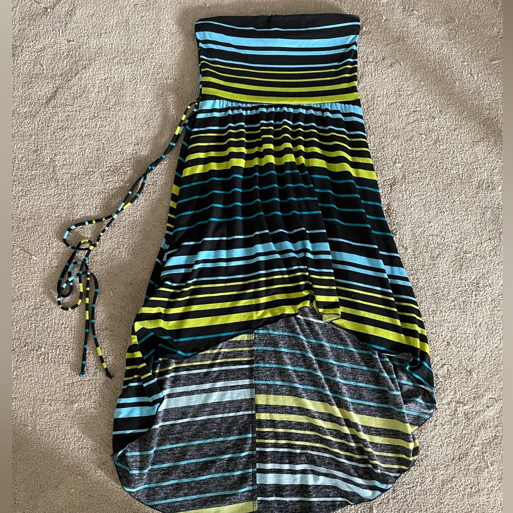2B Bebe Strapless High Low Dress